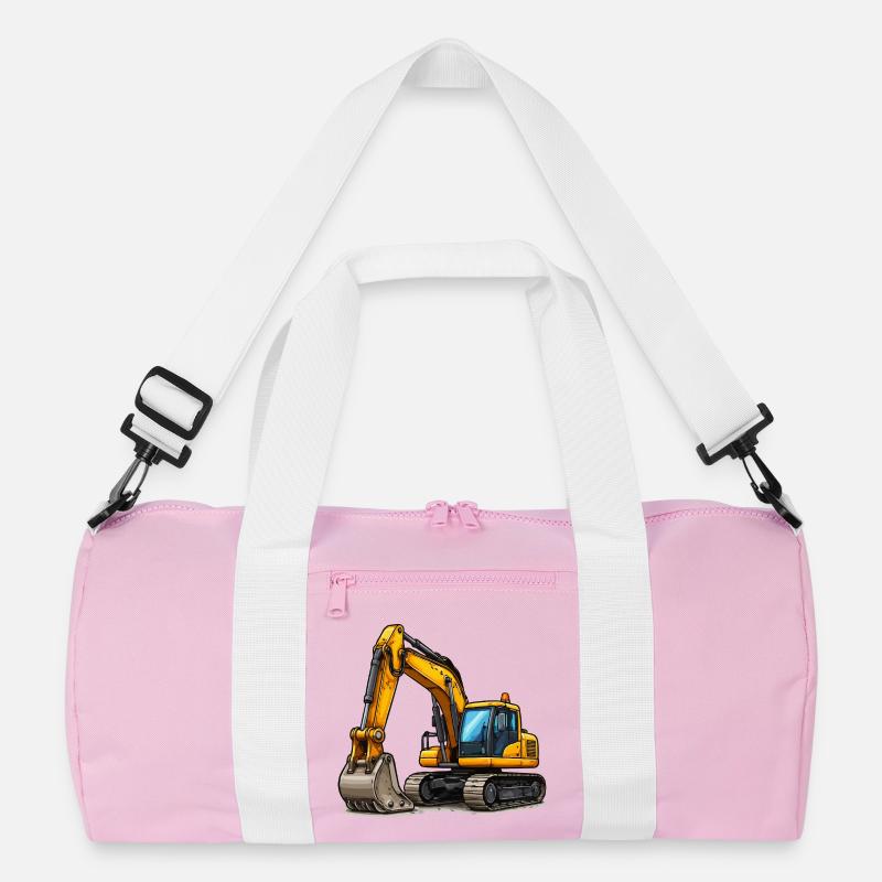 Gelber Bagger Recycelte Duffel Bag