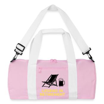 Retired Legend Pension Deck Chair - Recycled Duffel Bag - pink/white - Front