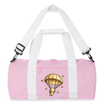 The Little Thought | Parachute - Recycled Duffel Bag - pink/white - Front