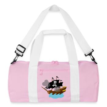 Bateau pirate en mer - Sac de sport recyclé - rose/blanc - Devant
