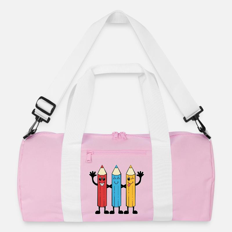 Buntstifte im Comic-Stil Recycelte Duffel Bag