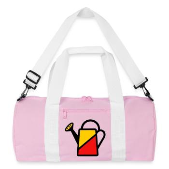 Two-tone watering can tool vegetable gardener - Recycled Duffel Bag - pink/white - Front
