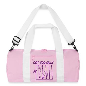 Got Too Silly Pigeon Cage - Recycled Duffel Bag - pink/white - Front