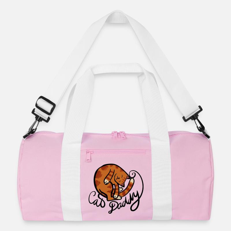 Illustration eines gekrümmten Tabby-Nickerchens Recycelte Duffel Bag