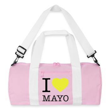I LOVE MAYONNAISE Mayo - Recycled Duffel Bag - pink/white - Front