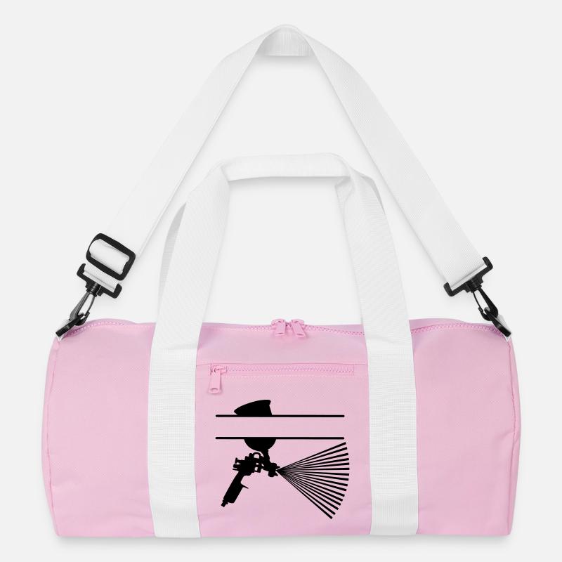 Spray with paint cup text banner Recycled Duffel Bag