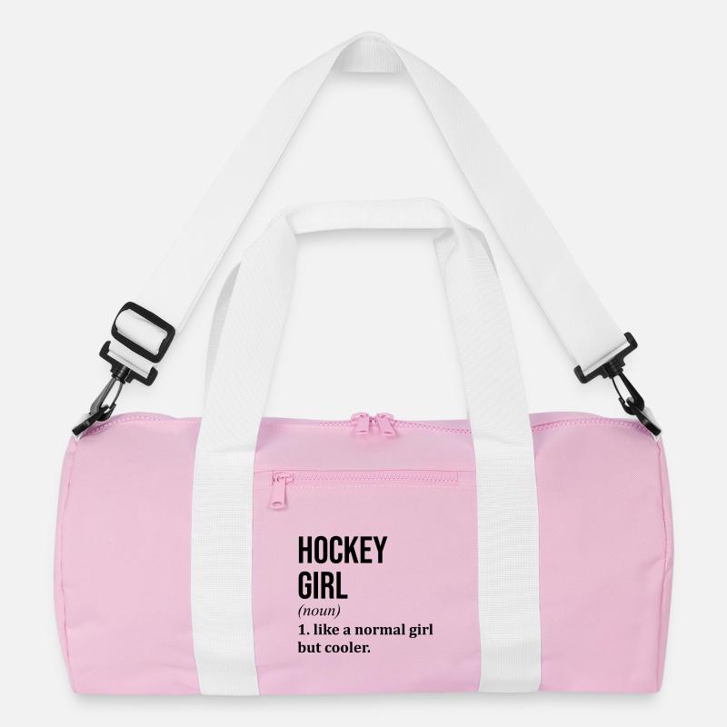 Hockey - Recycelte Duffel Bag - Rosa/Weiß