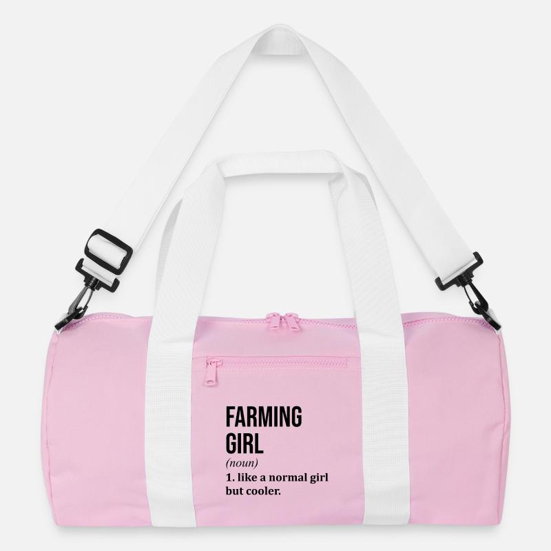 Landwirtschaft - Recycelte Duffel Bag - Rosa/Weiß