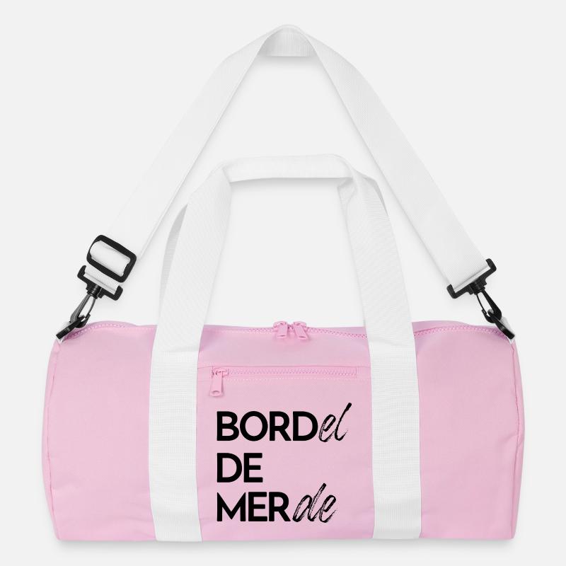 Schreckliche Hölle - Recycelte Duffel Bag - Rosa/Weiß
