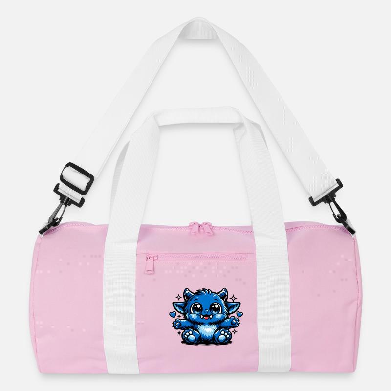 Style de bande dessinée Blue Cuddly Dragon Sac de sport recyclé