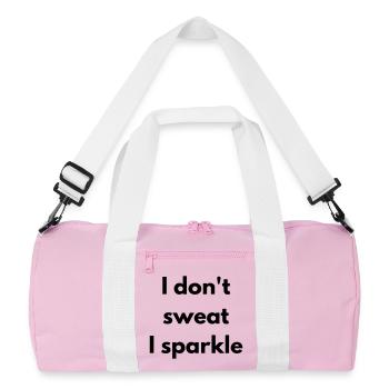 I don't sweat, I sparkle - Sac de sport recyclé - rose/blanc - Devant
