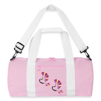 Vogel Bird - Recycelte Duffel Bag - Rosa/Weiß - Vorne