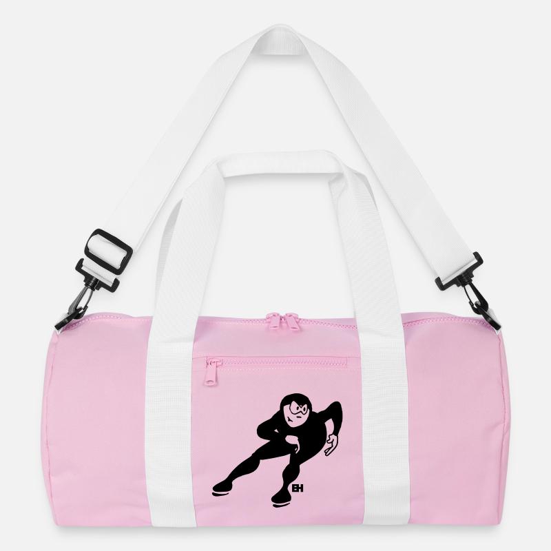 Eisschnellläufer - Recycelte Duffel Bag - Rosa/Weiß