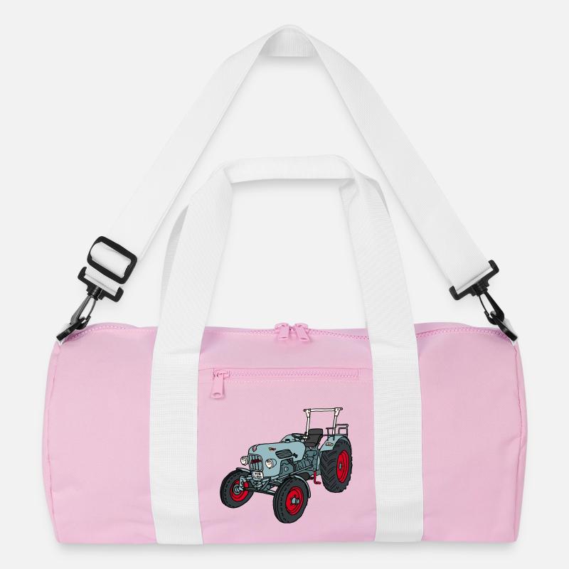 Der Gestreifte - Recycelte Duffel Bag - Rosa/Weiß