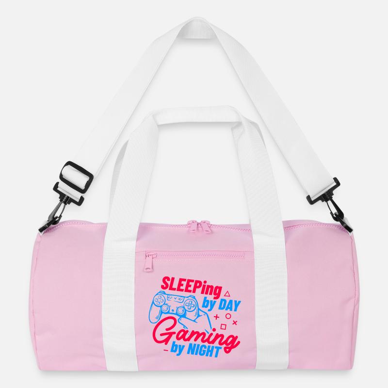 Sleeping By Day Gaming By Night Recycled Duffel Bag