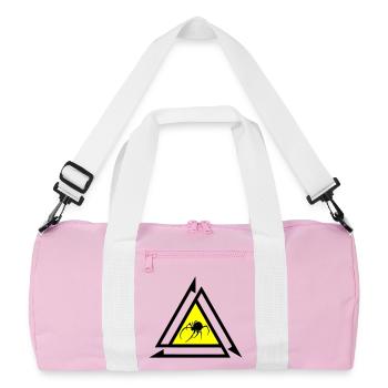 Spinne - Recycelte Duffel Bag - Rosa/Weiß - Vorne
