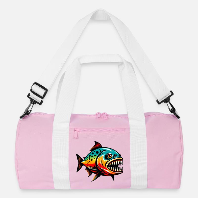 Piranha - Recycelte Duffel Bag - Rosa/Weiß