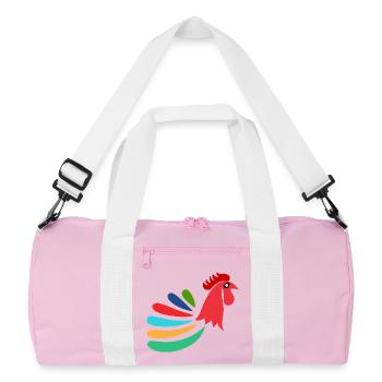 COQ. CHEVAL. POULE. COQ. ANIMAL. OISEAU. LICORNE. - Sac de sport recyclé - rose/blanc - Devant