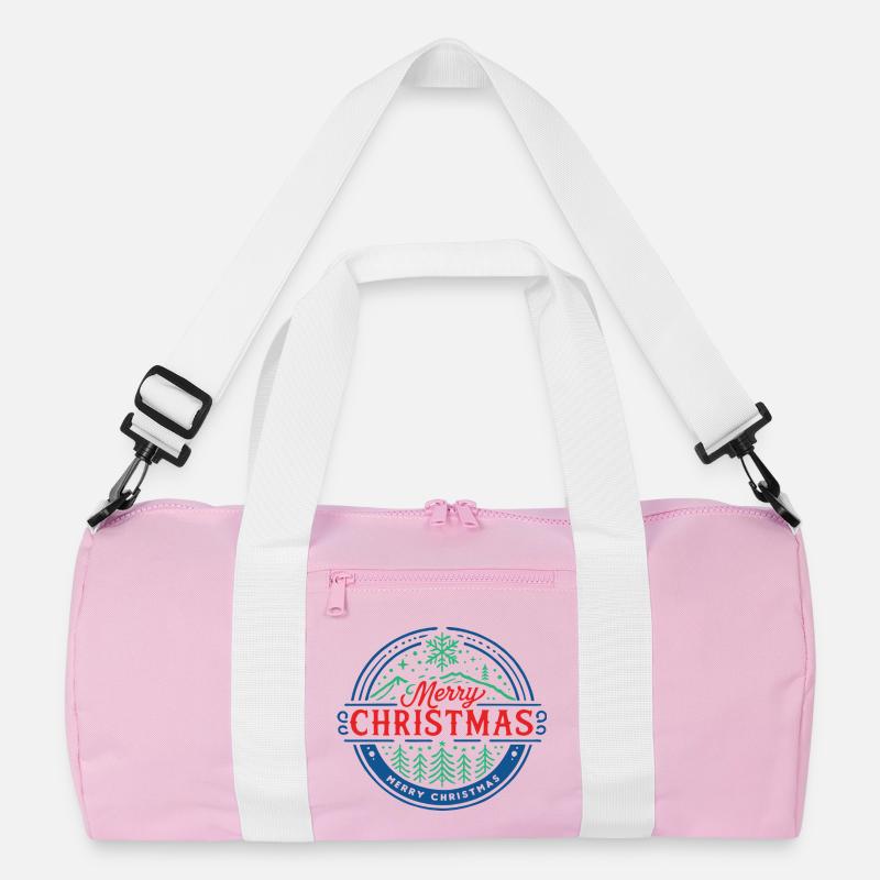 Joyeux Noël 2 - Sac de sport recyclé - rose/blanc
