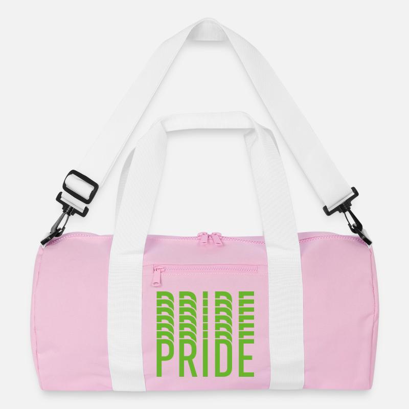 Lime Green Pride Textdesign Recycelte Duffel Bag