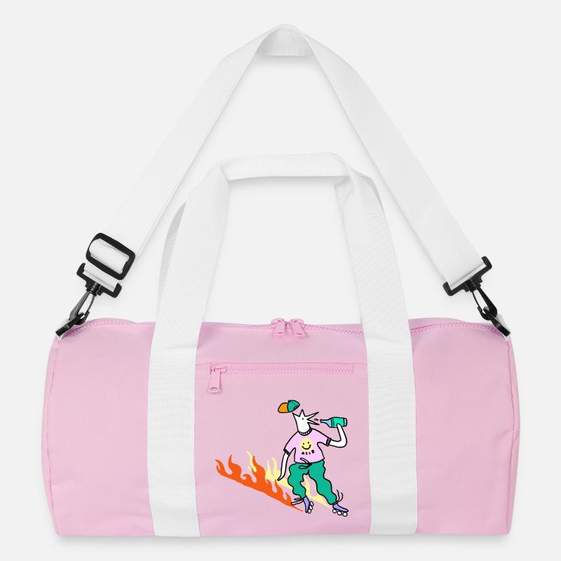 Roller_Skater_on_fire Recycelte Duffel Bag