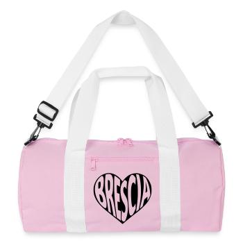 Typographie du cœur de Brescia - Sac de sport recyclé - rose/blanc - Devant