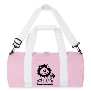 Lion - Sac de sport recyclé - rose/blanc - Devant