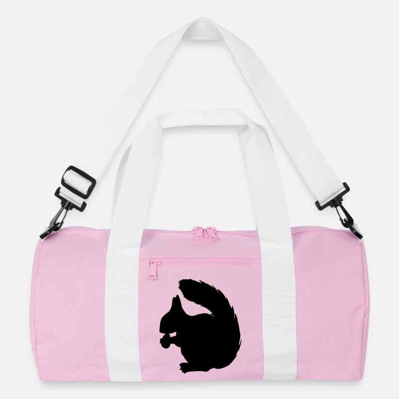 Eichhörnchen mit Nussschattenfigur Recycelte Duffel Bag