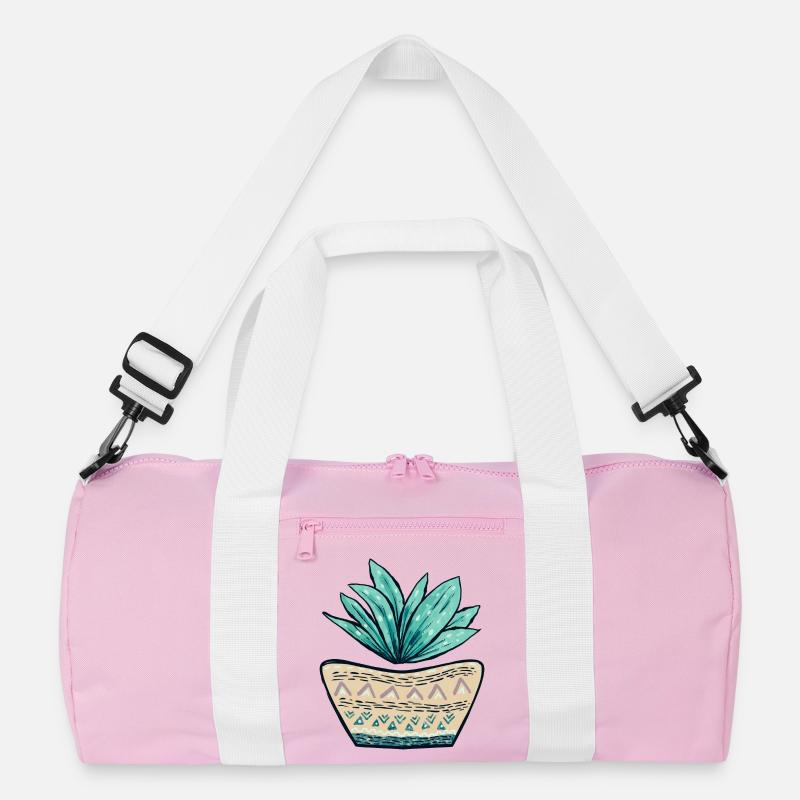 Succulent Pot Pattern Recycled Duffel Bag