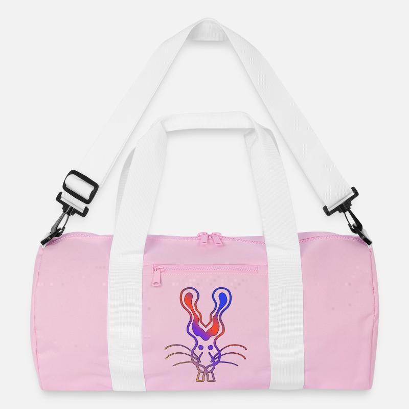 Angry Rabbit - Recycelte Duffel Bag - Rosa/Weiß