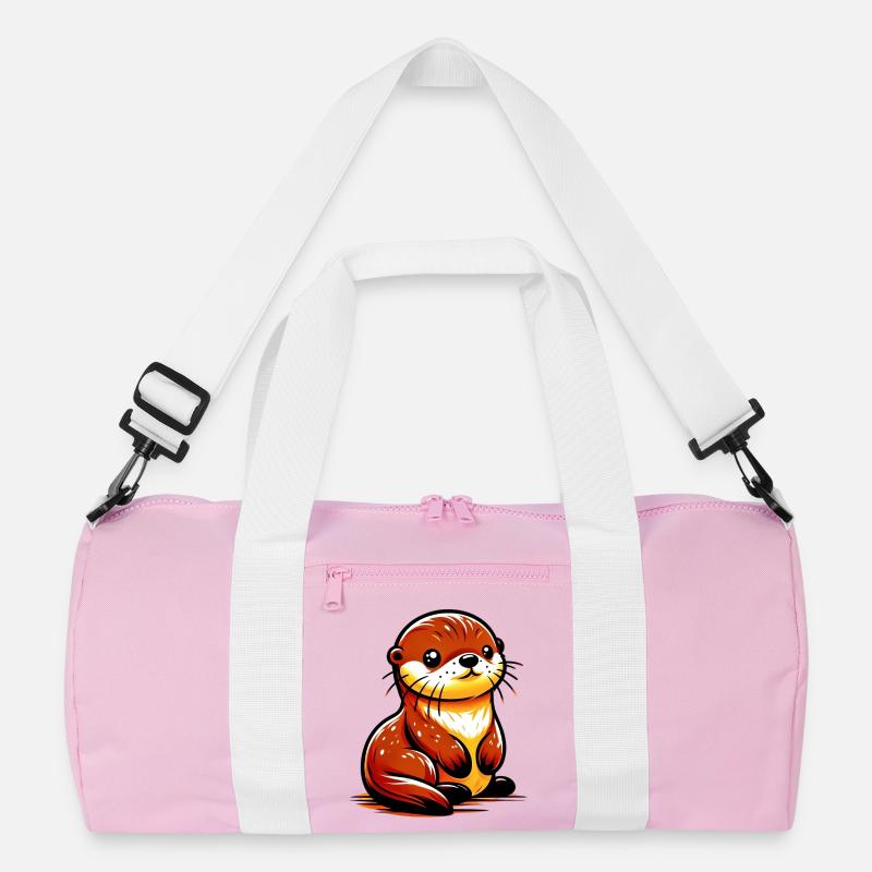 Otter - Recycelte Duffel Bag - Rosa/Weiß