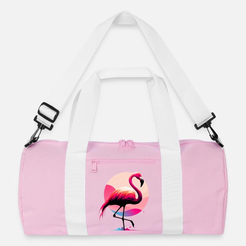 Flamingo - Recycelte Duffel Bag - Rosa/Weiß