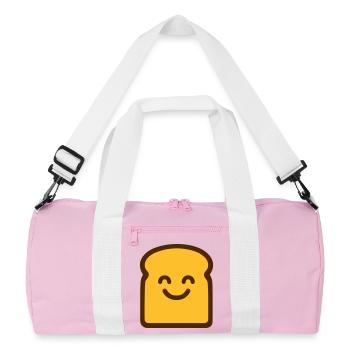 Cute Toast - Recycled Duffel Bag - pink/white - Front