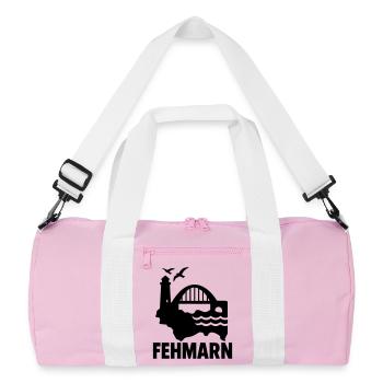 fehmarn schleswig holstein - Recycelte Duffel Bag - Rosa/Weiß - Vorne