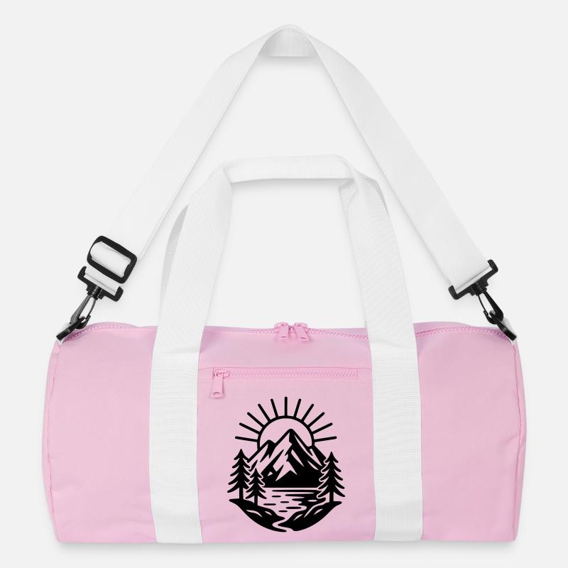 Natur - Recycelte Duffel Bag - Rosa/Weiß