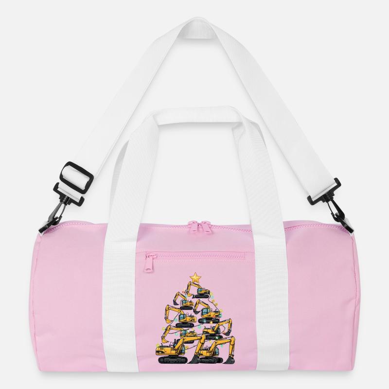 Lustiger Bagger Weihnachtsbaum Geschenk Recycelte Duffel Bag