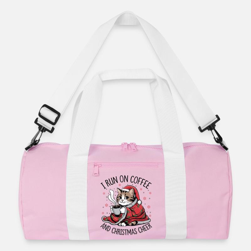 Kätzchen-Weihnachtskaffee und Freude Recycelte Duffel Bag