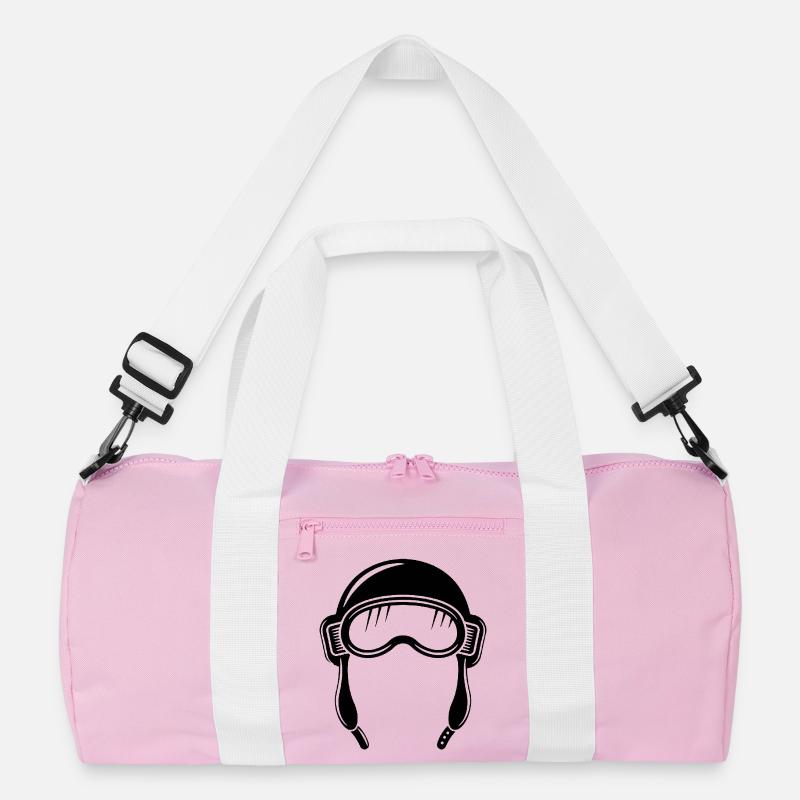 Fliegerhaube - Recycelte Duffel Bag - Rosa/Weiß