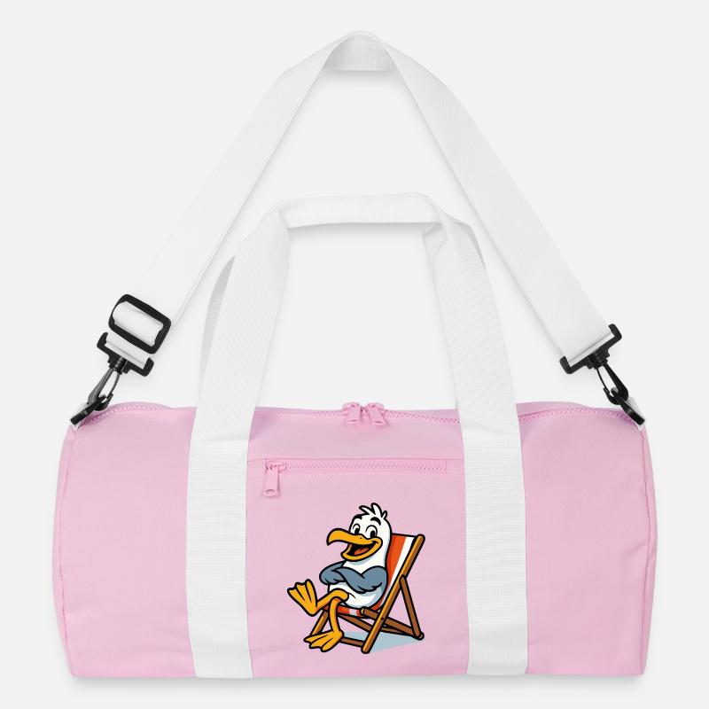 Lounge-Seemöwe am Strand Recycelte Duffel Bag