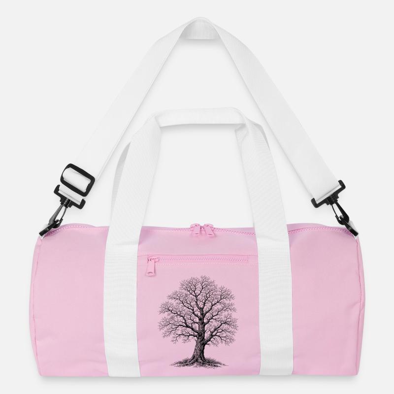 Eiche - Recycelte Duffel Bag - Rosa/Weiß