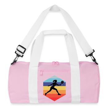 Padel Accessories Gift Idea for Padel Beginners Fans - Recycled Duffel Bag - pink/white - Front