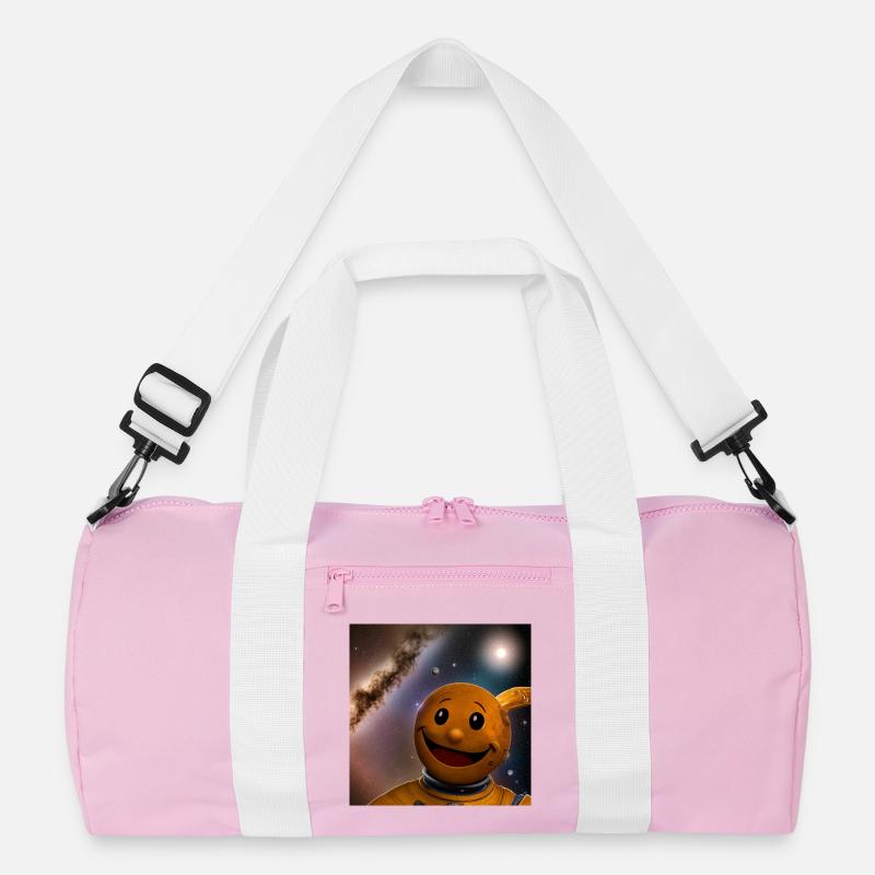 Lächelnder Astro Kosmosfreund Recycelte Duffel Bag
