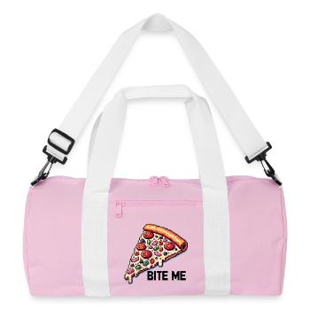 Mordez-moi la pizza - Sac de sport recyclé - rose/blanc - Devant
