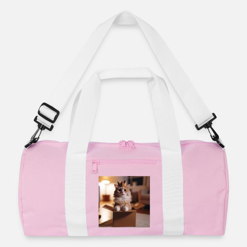 Funny Cat Recycled Duffel Bag