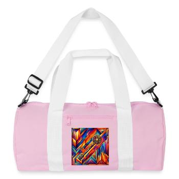 Clé de l’âme - Sac de sport recyclé - rose/blanc - Devant