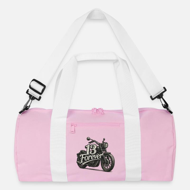 13Motorrad - Recycelte Duffel Bag - Rosa/Weiß
