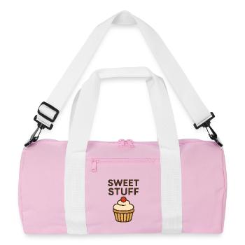 Sweet Stuff Motivational Design - Recycled Duffel Bag - pink/white - Front
