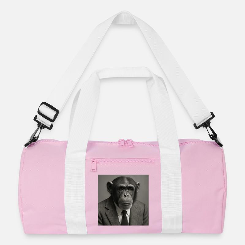 Elegant monkey in suit Recycled Duffel Bag