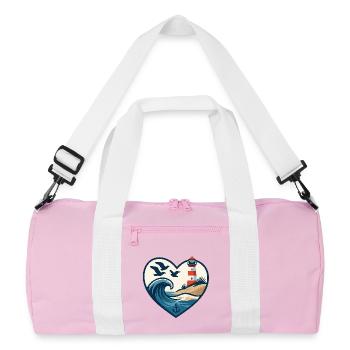 Love of the Baltic Sea - Recycled Duffel Bag - pink/white - Front