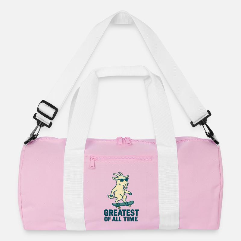 GOAT – der Größte aller Zeiten - Recycelte Duffel Bag - Rosa/Weiß
